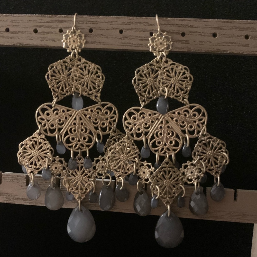 Gold dangle earrings